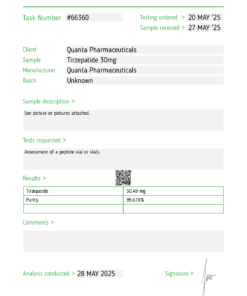 Quanta Pharma Tirzepatide 30mg + Free BW